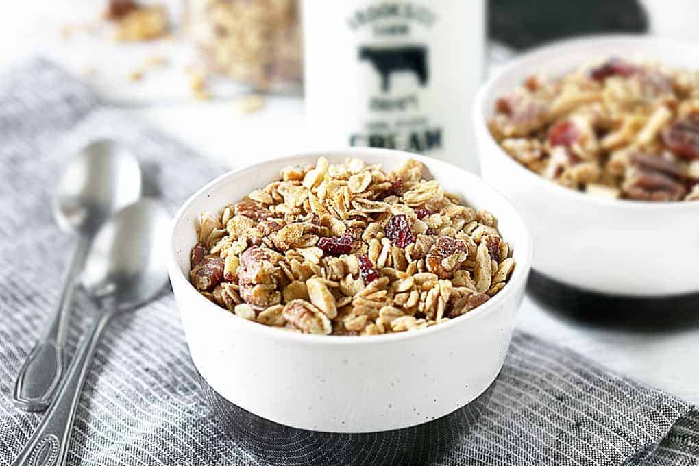 Bowl of Delicious Homemade Granola