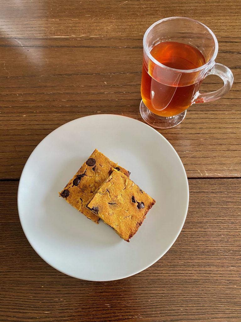 pumpkin Blondies with coconut flour