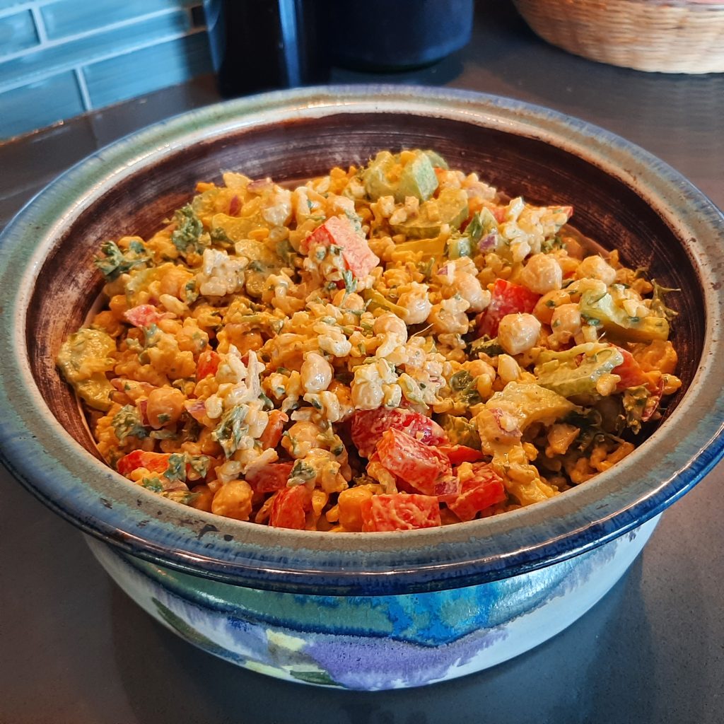 Creamy Tahini Brown Rice Salad